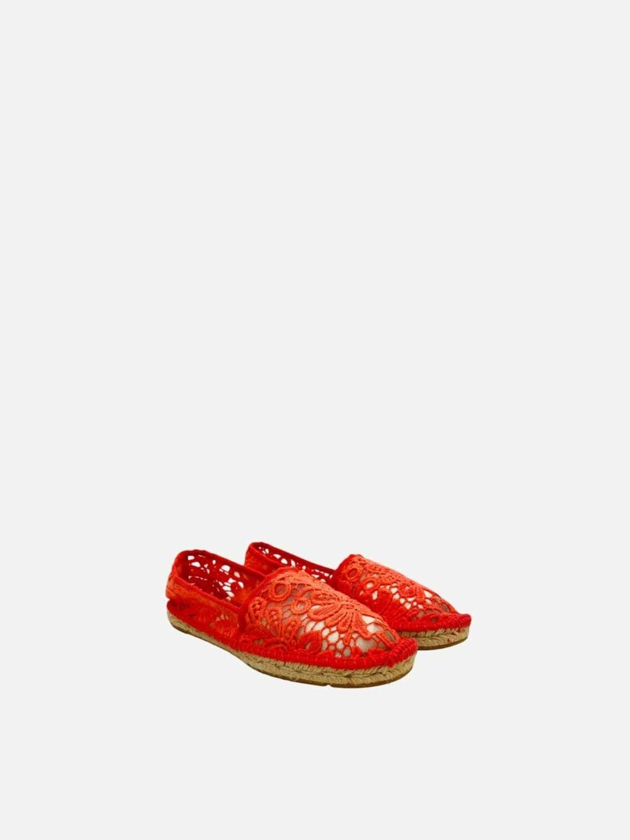 Pre - loved TORY BURCH Espadrille Orange Flats at Reems Closet