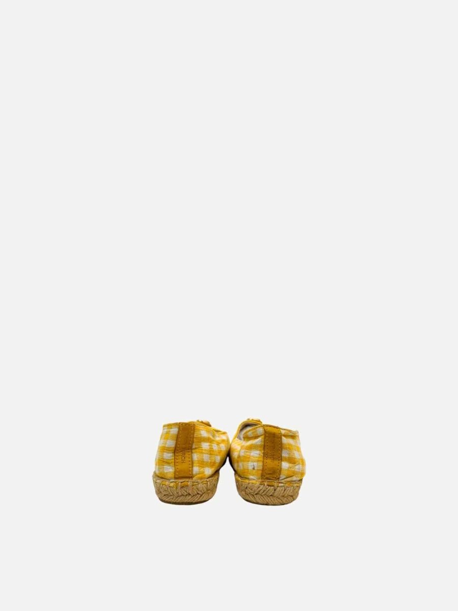 Pre - loved TORY BURCH Espadrille Yellow & White Gingham Flats at Reems Closet