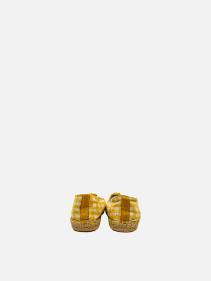 Pre - loved TORY BURCH Espadrille Yellow & White Gingham Flats at Reems Closet