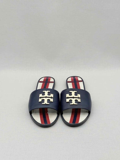 Pre-loved TORY BURCH Everly Blue Size EU 36 Slides at Reems Closet