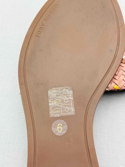 Pre-loved TORY BURCH Everly Pink Multicolor Size EU 36 Flat Shoes at Reems Closet