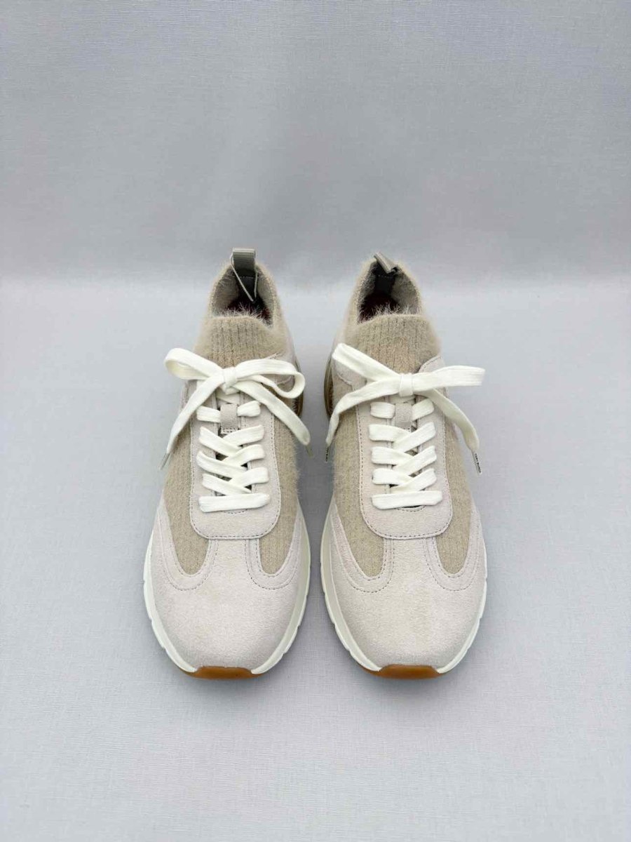 Pre-loved TORY BURCH Good Luck Beige Size EU 40 Sneakers at Reems Closet