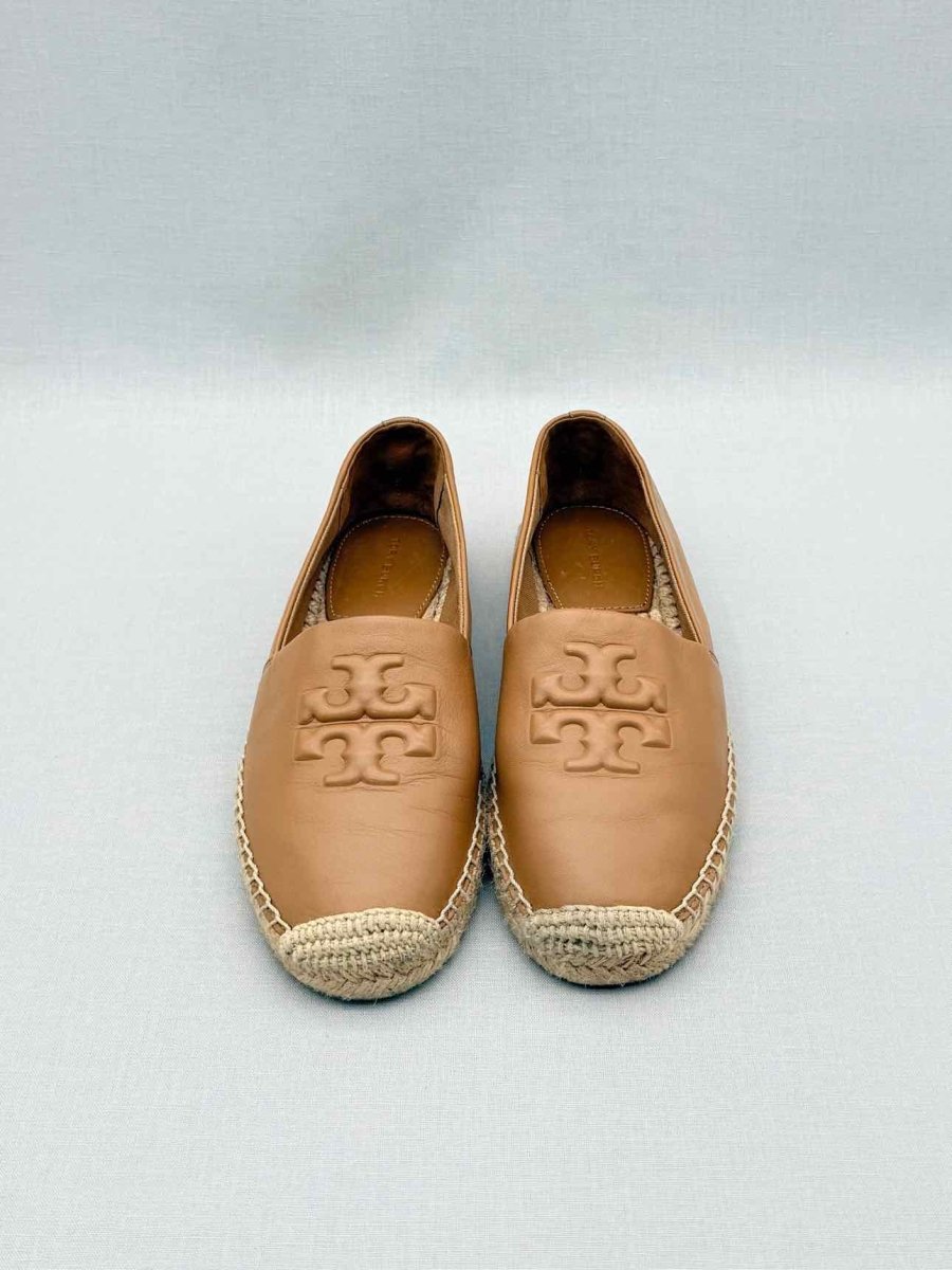 Pre-loved TORY BURCH Ines Espadrille Tan Size EU 36 Flat Shoes at Reems Closet