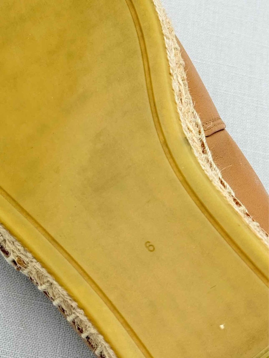 Pre-loved TORY BURCH Ines Espadrille Tan Size EU 36 Flat Shoes at Reems Closet