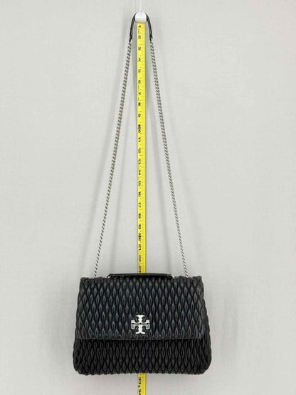 Pre - loved TORY BURCH Kira Black Shoulder Bag at Reems Closet