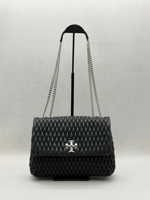 Pre - loved TORY BURCH Kira Black Shoulder Bag at Reems Closet