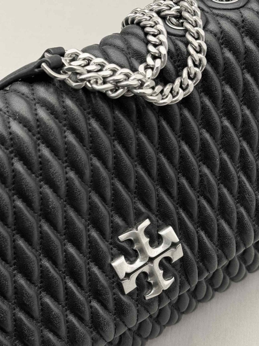 Pre - loved TORY BURCH Kira Black Shoulder Bag at Reems Closet