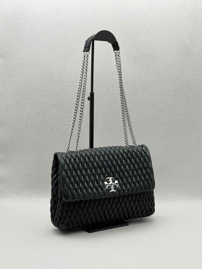 Pre - loved TORY BURCH Kira Black Shoulder Bag at Reems Closet