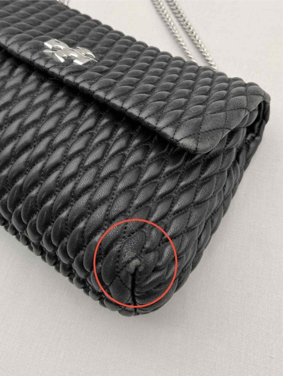 Pre - loved TORY BURCH Kira Black Shoulder Bag at Reems Closet