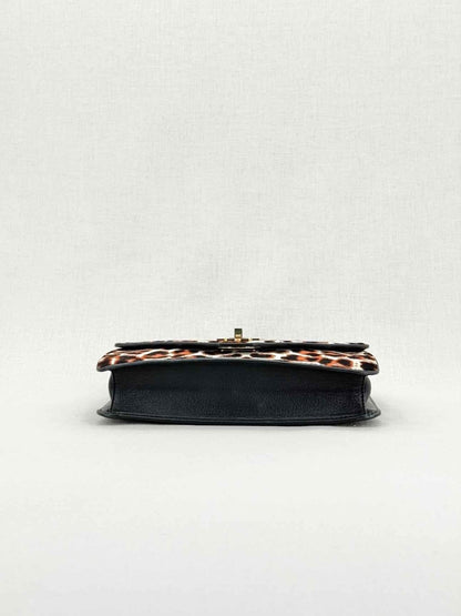 Pre - loved TORY BURCH Kira Cream Multicolor Leopard Crossbody at Reems Closet