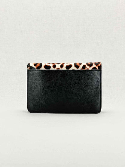 Pre - loved TORY BURCH Kira Cream Multicolor Leopard Crossbody at Reems Closet