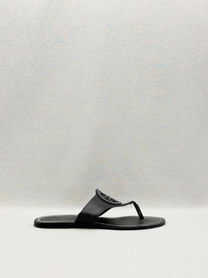Pre-loved TORY BURCH Louisa Black Size EU 37.5 Sandals at Reems Closet