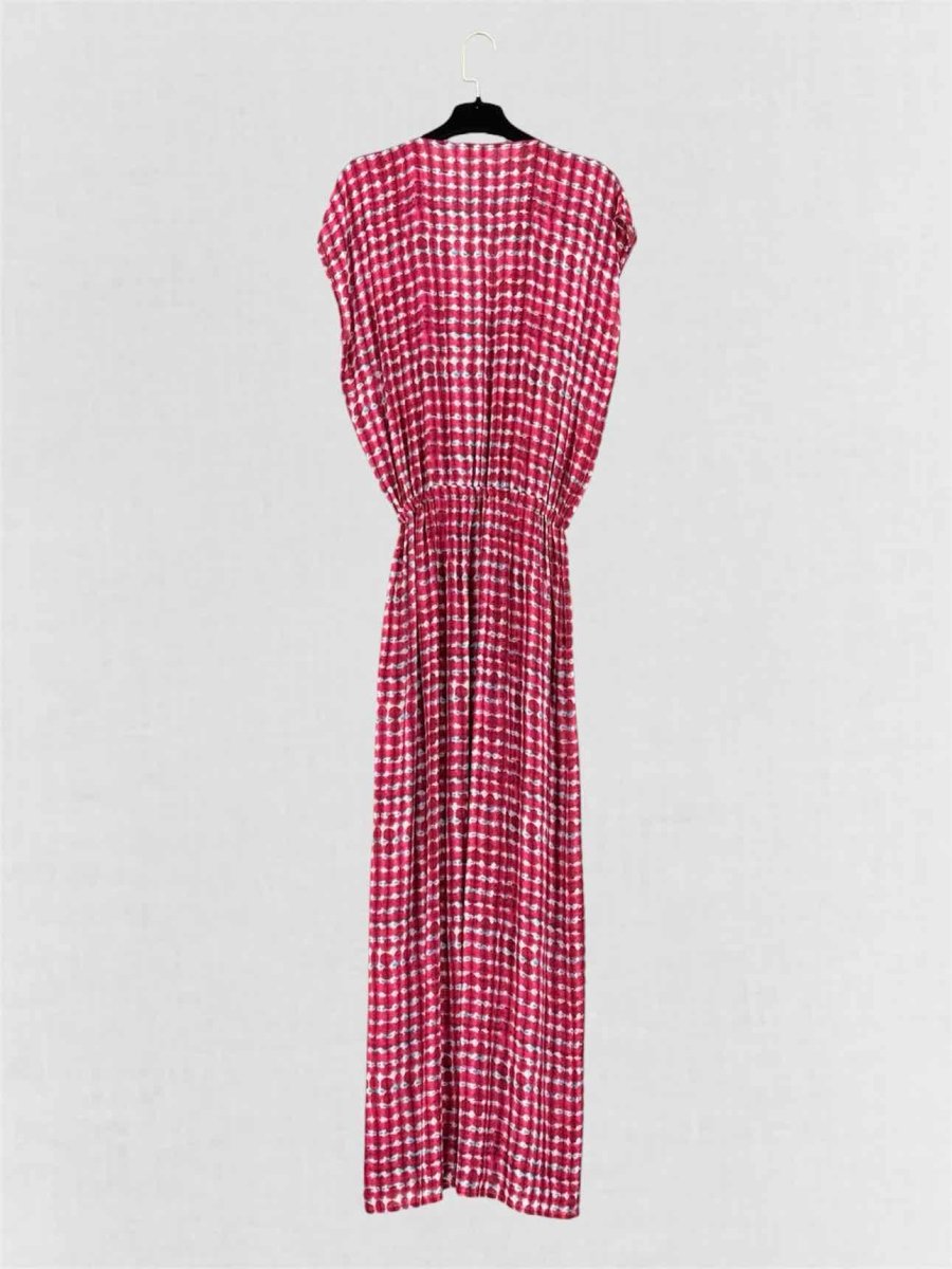 Pre-loved TORY BURCH Magenta & White Size XSmall/Small Long Dress at Reems Closet