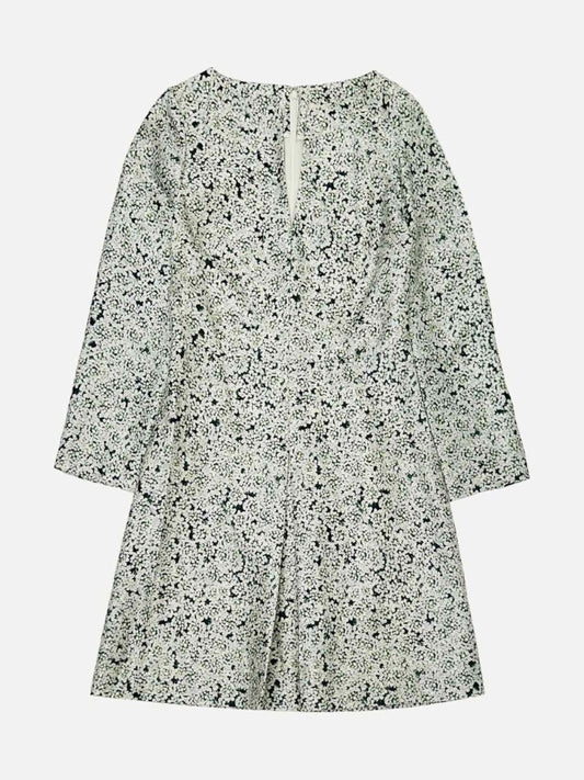 Pre - loved TORY BURCH Mini Green & White Floral Print Mini Dress at Reems Closet