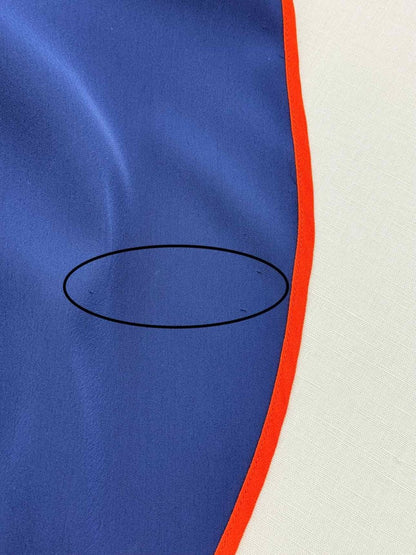 Pre-loved TORY BURCH Navy Blue & Orange Size US 6 Midi Dress at Reems Closet