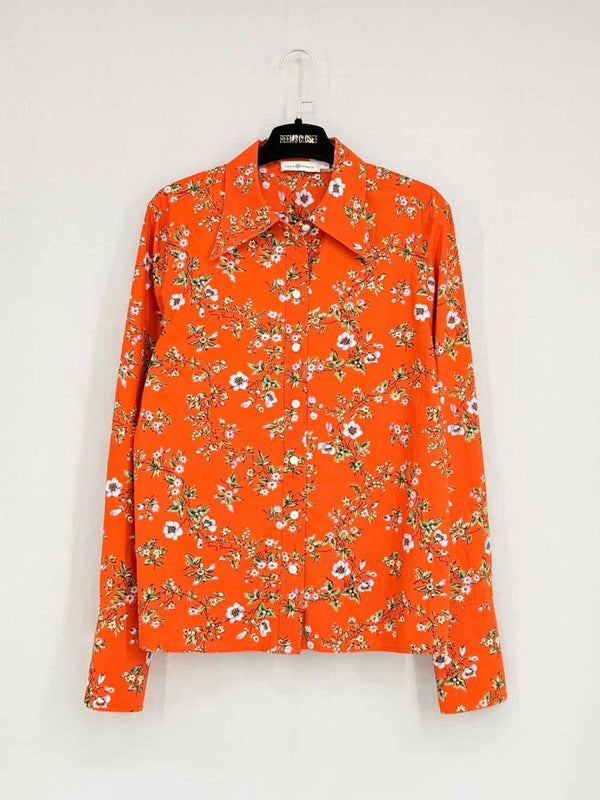 Pre - loved TORY BURCH Orange Multicolor Size US 4 Shirt at Reems Closet