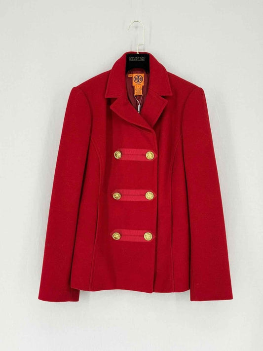 Pre - loved TORY BURCH Pea Red Size US 10 Coat at Reems Closet