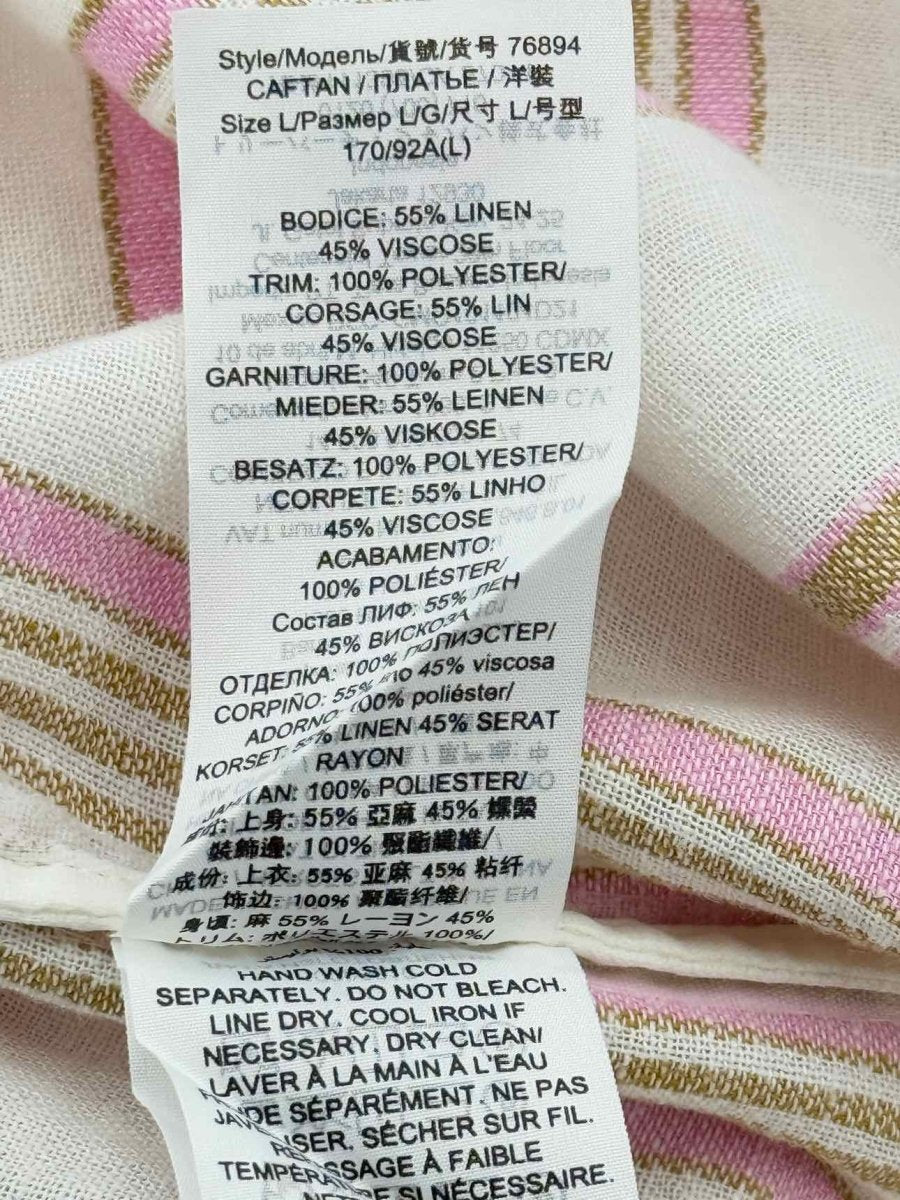 Pre - loved TORY BURCH Pink Multicolor Size Large Midi Dress at Reems Closet