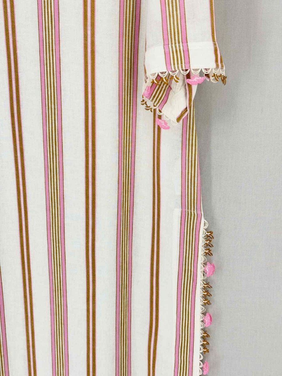 Pre - loved TORY BURCH Pink Multicolor Size Large Midi Dress at Reems Closet