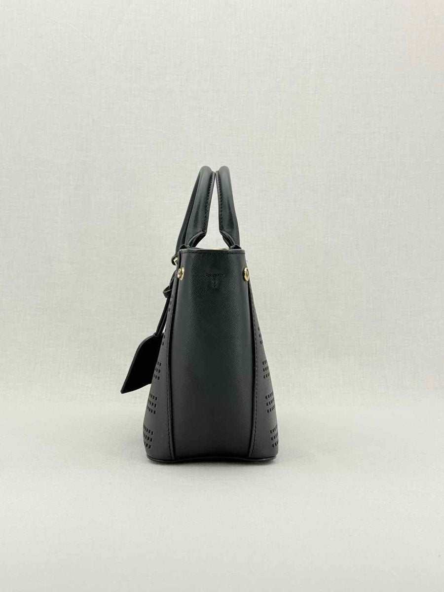Pre - loved TORY BURCH Robinson Black Tote Bag at Reems Closet