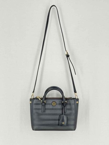 Pre - loved TORY BURCH Robinson Black Tote Bag at Reems Closet