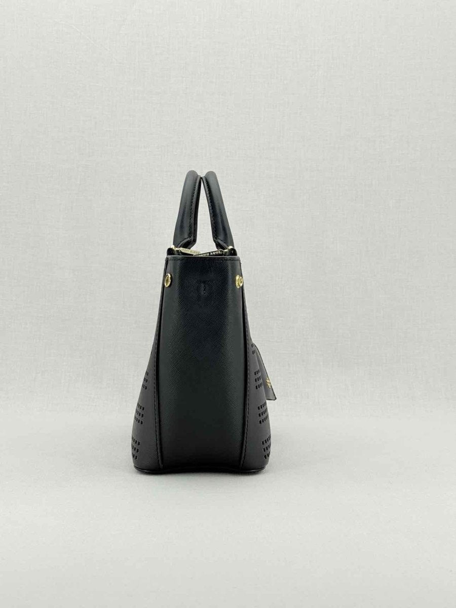 Pre - loved TORY BURCH Robinson Black Tote Bag at Reems Closet