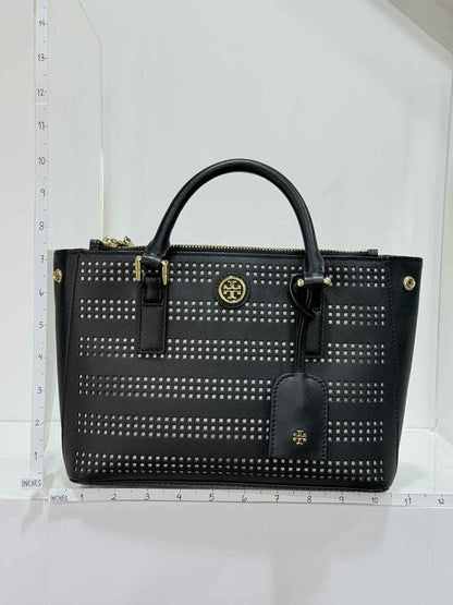 Pre - loved TORY BURCH Robinson Black Tote Bag at Reems Closet