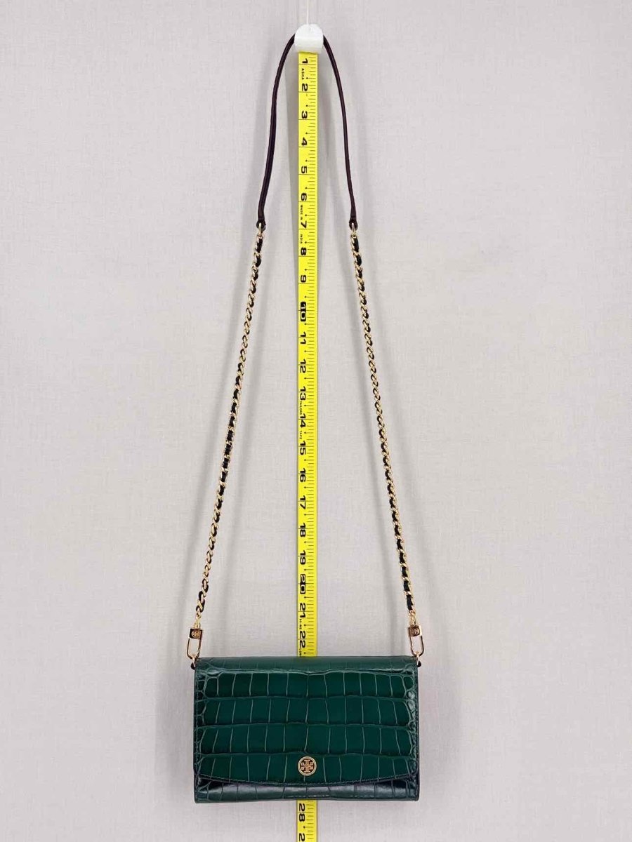 Pre-loved TORY BURCH Robinson Green Crossbody at Reems Closet