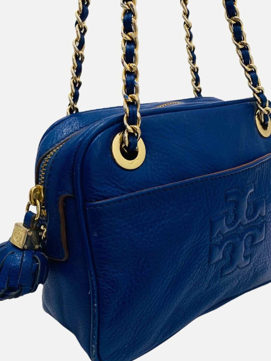 Pre - loved TORY BURCH Thea Blue Crossbody at Reems Closet