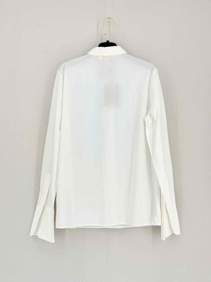 Pre - loved TORY BURCH White & Blue Size US 10 Shirt at Reems Closet
