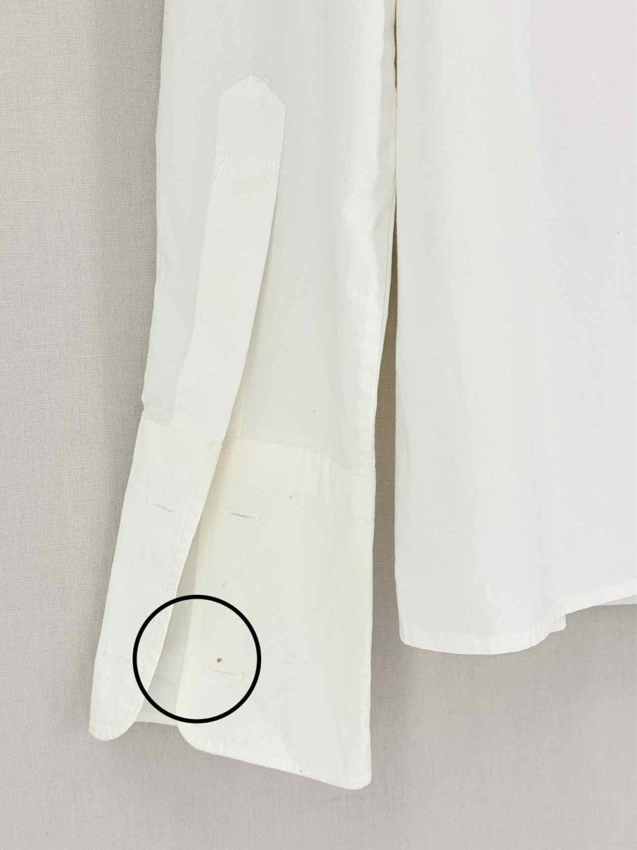 Pre - loved TORY BURCH White & Blue Size US 10 Shirt at Reems Closet