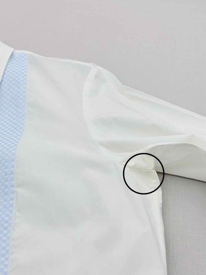 Pre - loved TORY BURCH White & Blue Size US 10 Shirt at Reems Closet
