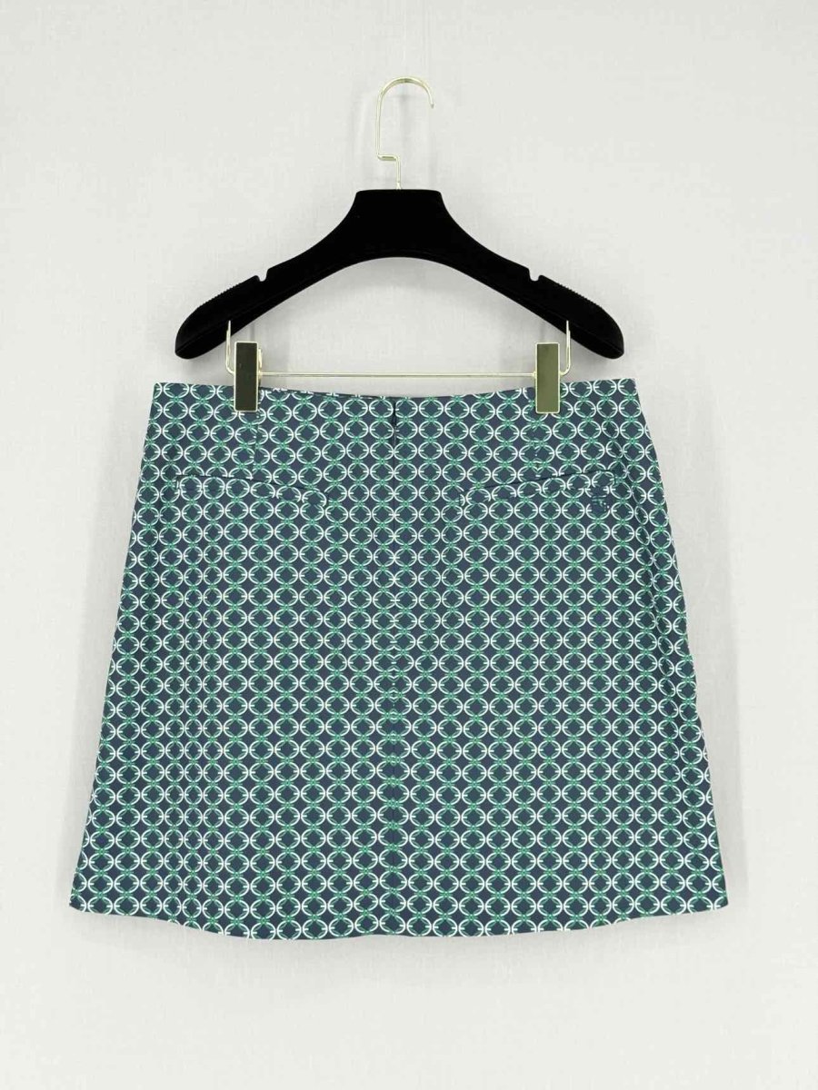 Pre - loved TORY SPORT Blue Multicolor Size Large Mini Skirt at Reems Closet