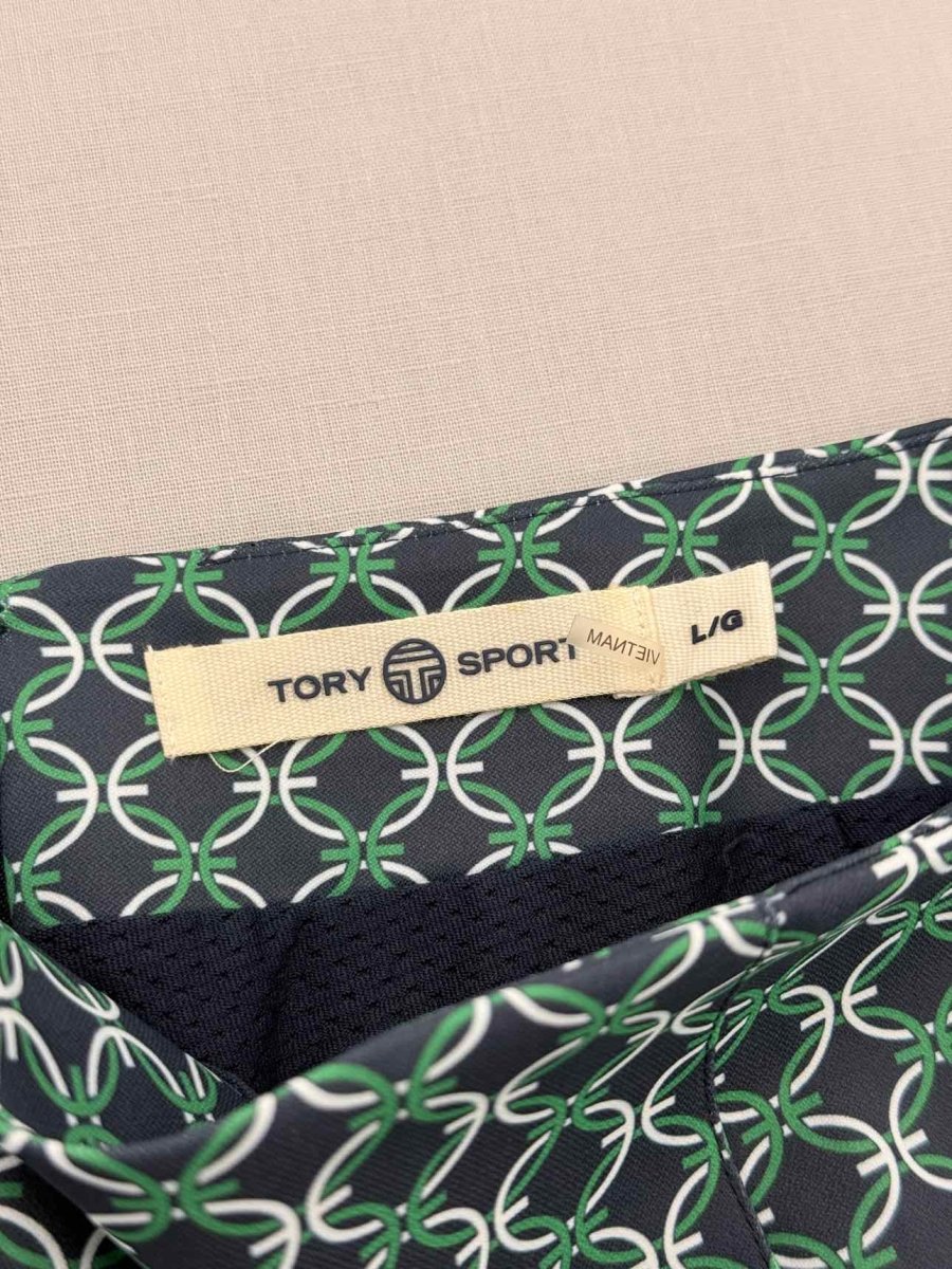 Pre - loved TORY SPORT Blue Multicolor Size Large Mini Skirt at Reems Closet