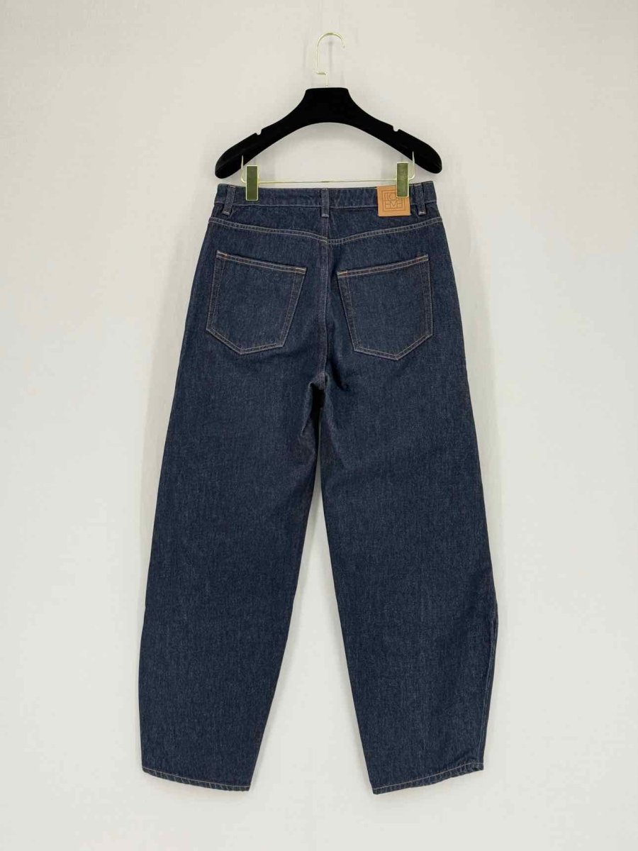 Pre - loved TOTEME Barrel Leg Blue Size 32 Jeans at Reems Closet