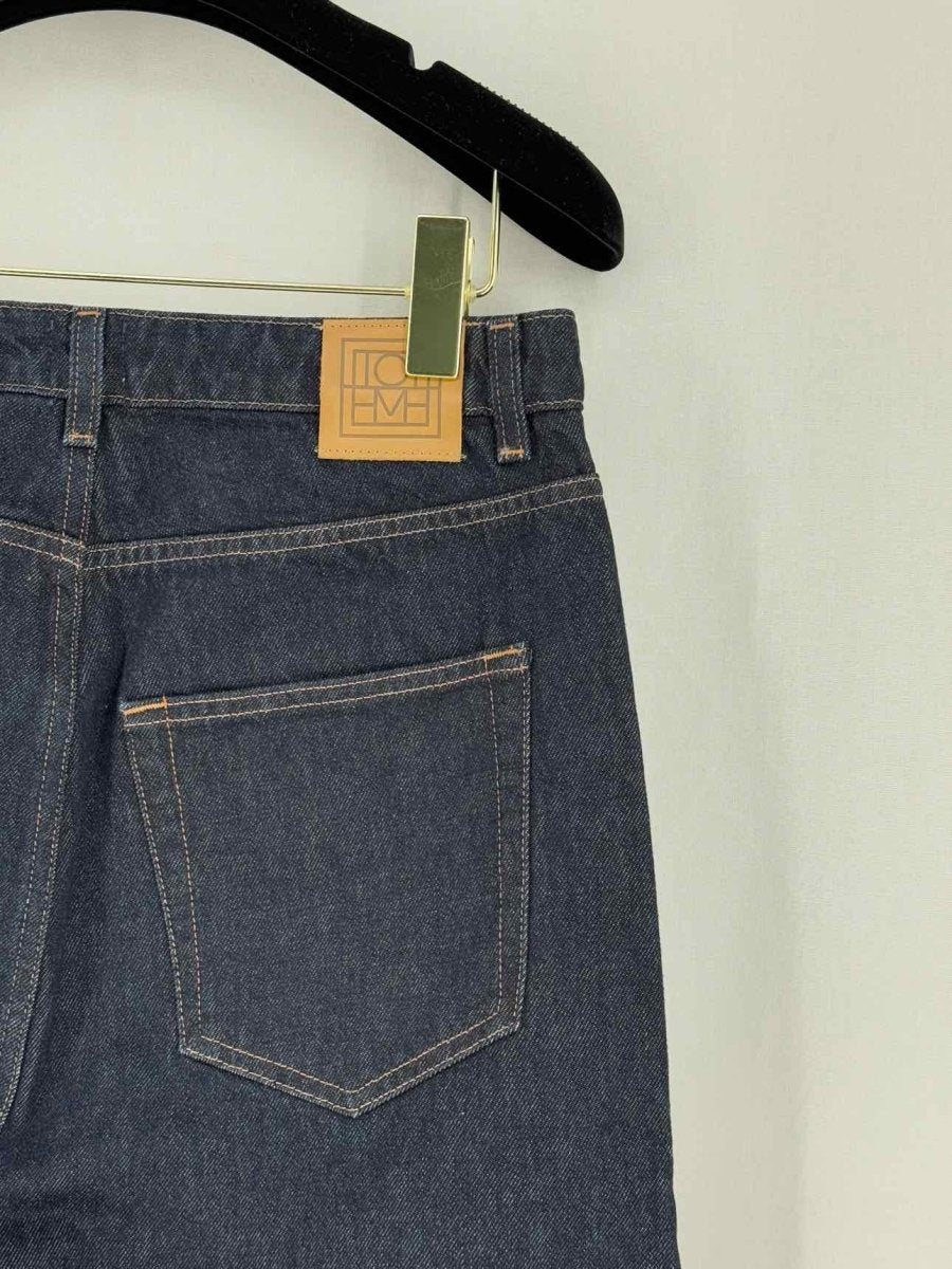 Pre - loved TOTEME Barrel Leg Blue Size 32 Jeans at Reems Closet