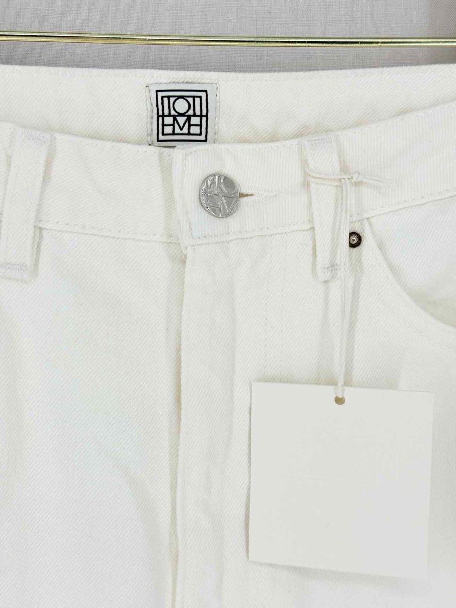 Pre - loved TOTEME Barrel Leg White Size 26 Jeans at Reems Closet