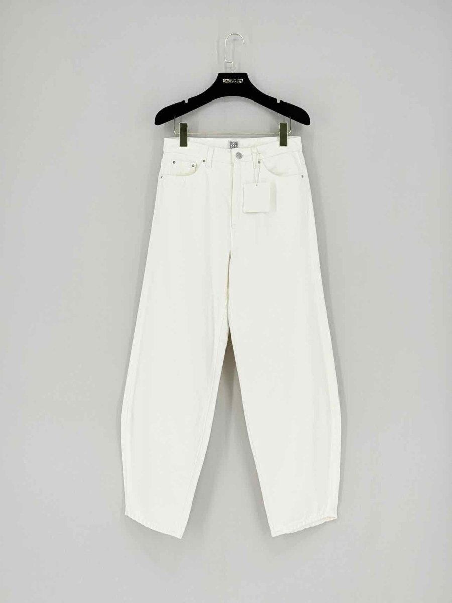 Pre - loved TOTEME Barrel Leg White Size 26 Jeans at Reems Closet