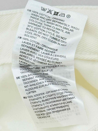 Pre - loved TOTEME Barrel Leg White Size 26 Jeans at Reems Closet