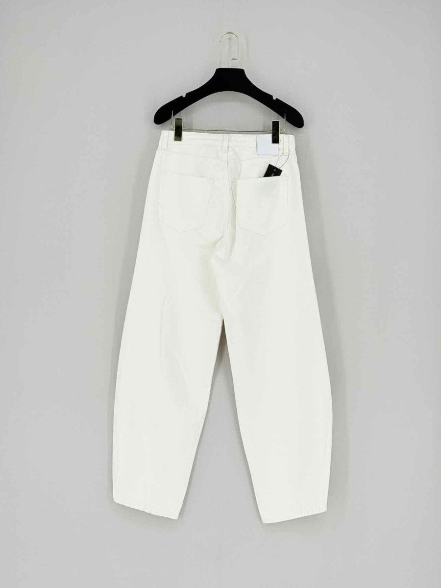 Pre - loved TOTEME Barrel Leg White Size 26 Jeans at Reems Closet