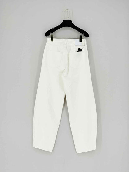 Pre - loved TOTEME Barrel Leg White Size 26 Jeans at Reems Closet