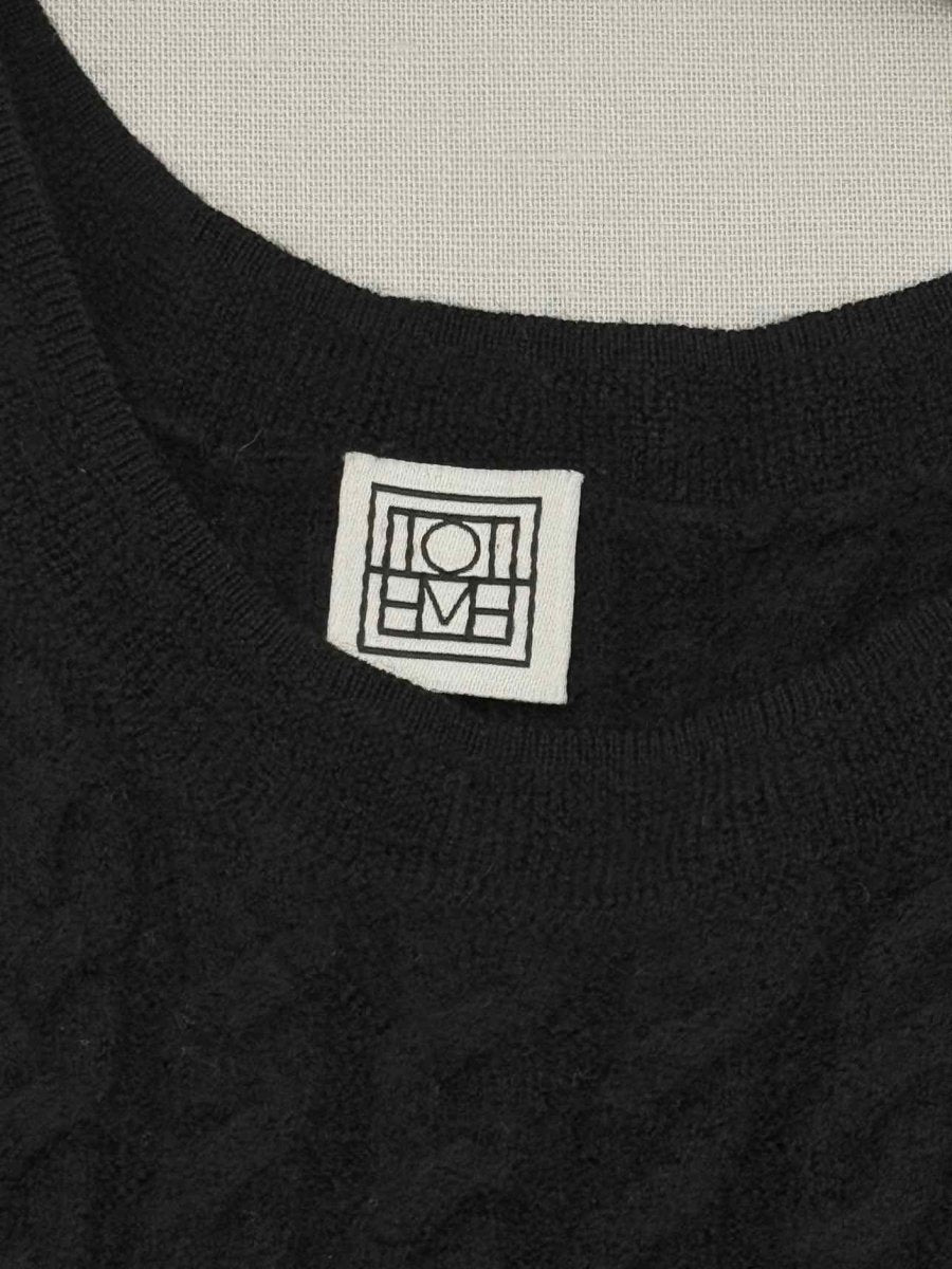 Pre-loved TOTEME Black Cable Knit Size XSmall Tank Top at Reems Closet