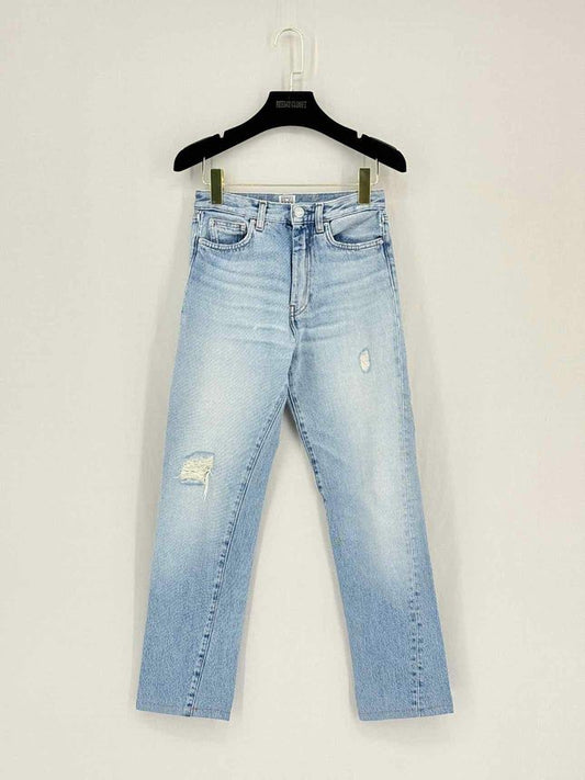 Pre - loved TOTEME Distressed Faded Blue Size 32 Jeans at Reems Closet