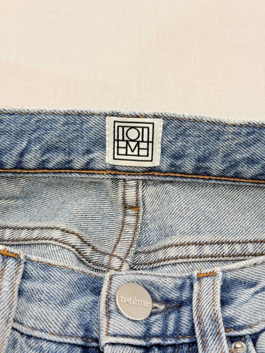 Pre - loved TOTEME Distressed Faded Blue Size 32 Jeans at Reems Closet