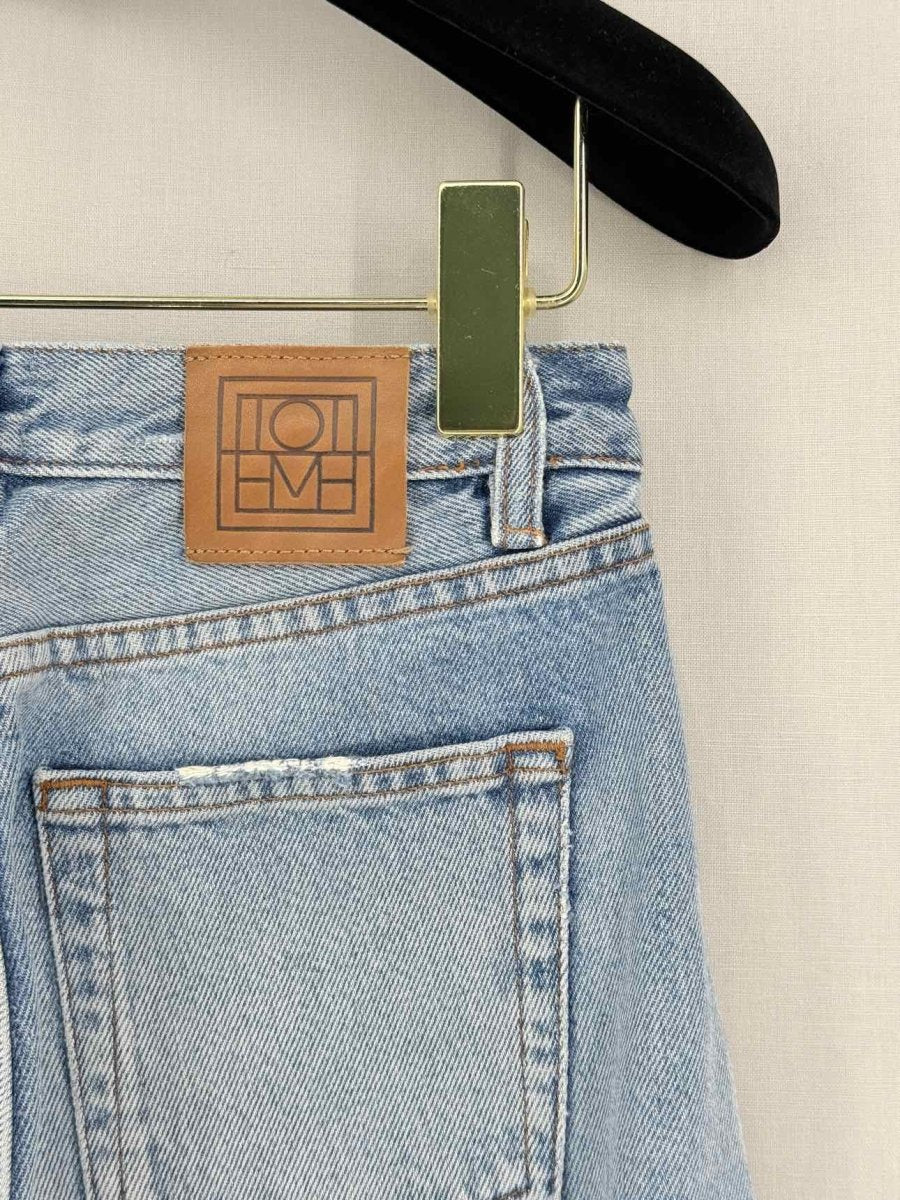 Pre - loved TOTEME Distressed Faded Blue Size 32 Jeans at Reems Closet