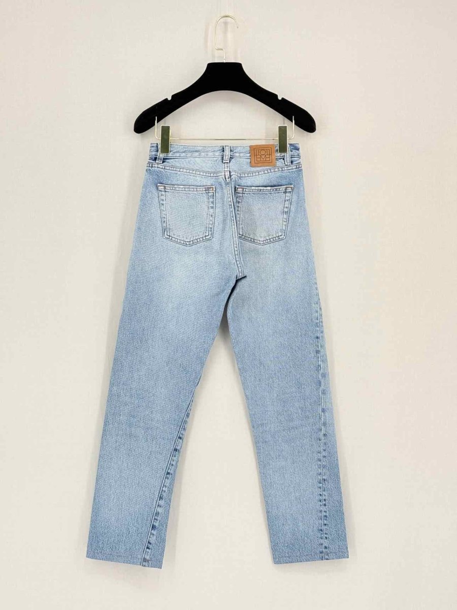 Pre - loved TOTEME Distressed Faded Blue Size 32 Jeans at Reems Closet