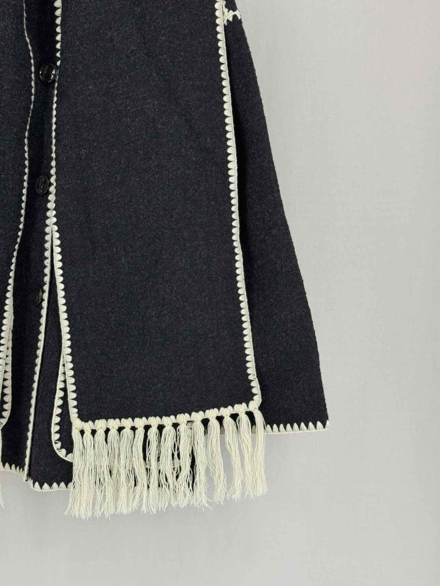 Pre - loved TOTEME Draped fringed Black Size US 0 Jacket at Reems Closet