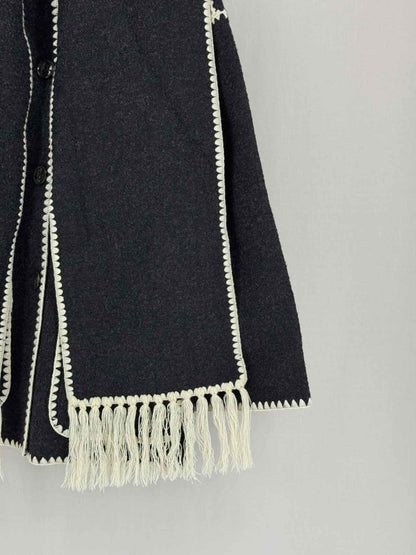 Pre - loved TOTEME Draped fringed Black Size US 0 Jacket at Reems Closet
