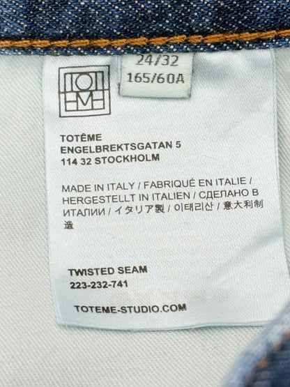 Pre - loved TOTEME Twisted Blue Size 24 Jeans at Reems Closet