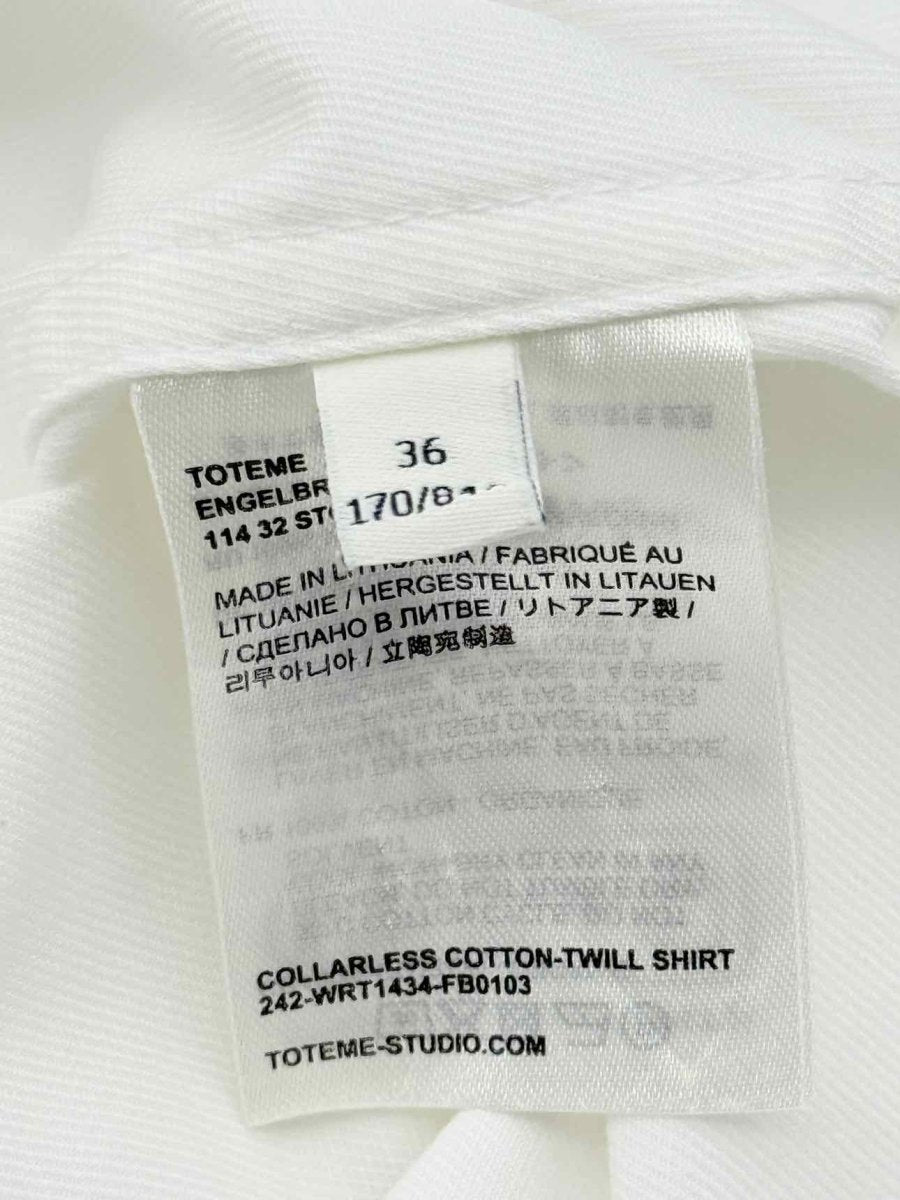 Pre - loved TOTEME White Size US 0 Top at Reems Closet